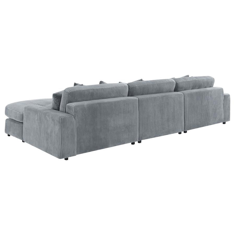 Blaine Upholstered Reversible Chaise Sectional Sofa Fog-zoom-8