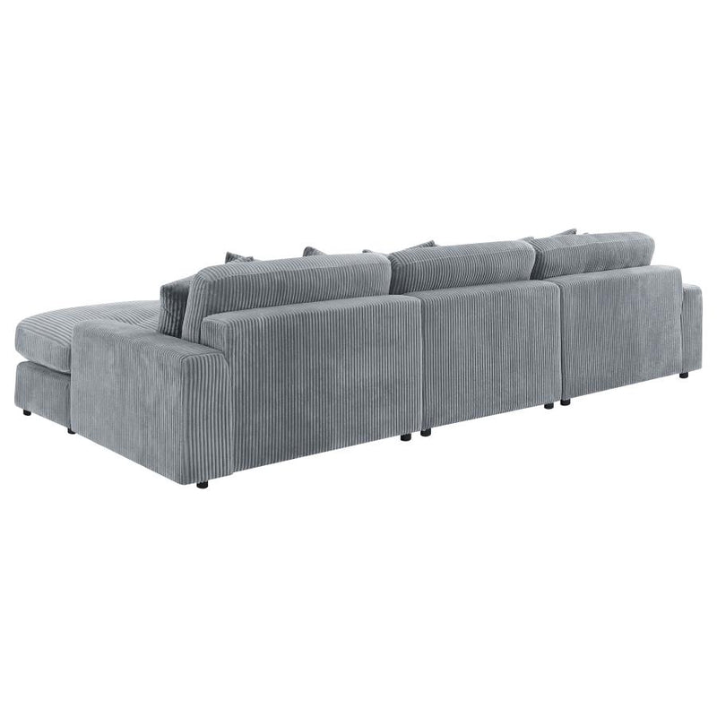 Blaine Upholstered Reversible Chaise Sectional Sofa Fog-zoom-