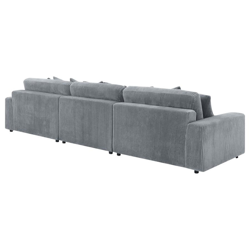 Blaine Upholstered Reversible Chaise Sectional Sofa Fog-zoom-
