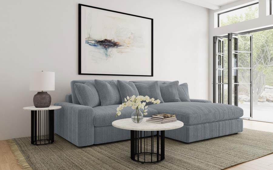Blaine Upholstered Reversible Chaise Sectional Sofa Fog-zoom-2