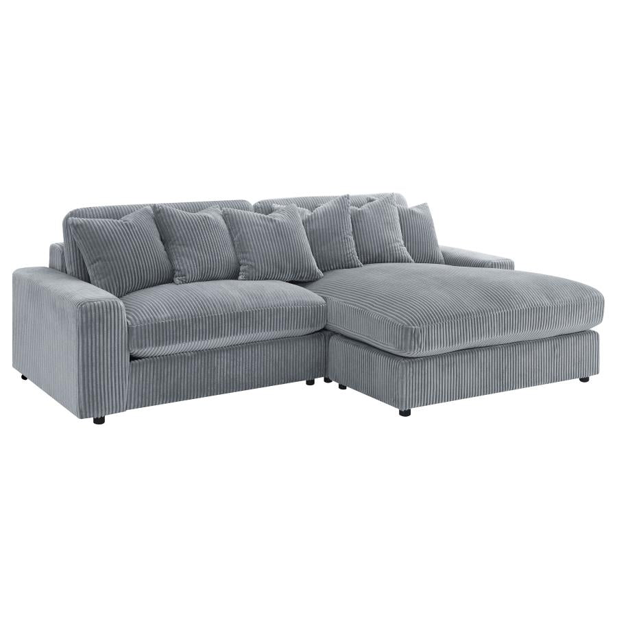 Blaine Upholstered Reversible Chaise Sectional Sofa Fog-zoom-1