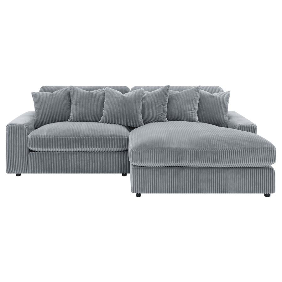 Blaine Upholstered Reversible Chaise Sectional Sofa Fog-zoom-4