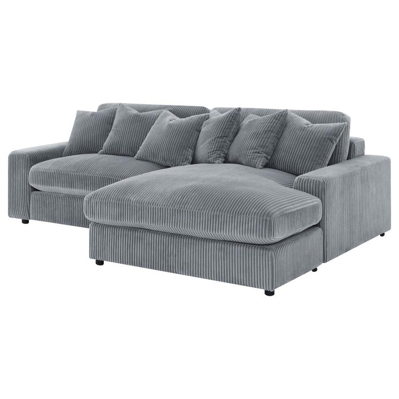 Blaine Upholstered Reversible Chaise Sectional Sofa Fog-zoom-