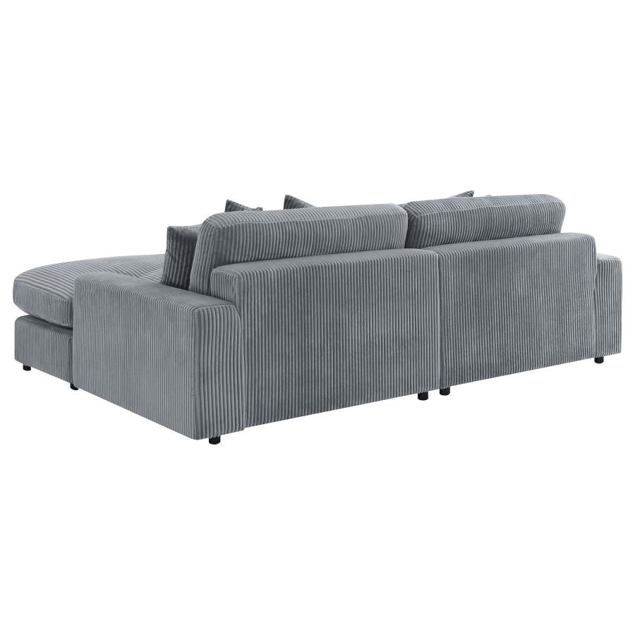 Blaine Upholstered Reversible Chaise Sectional Sofa Fog-6