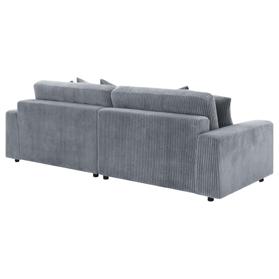 Blaine Upholstered Reversible Chaise Sectional Sofa Fog-7