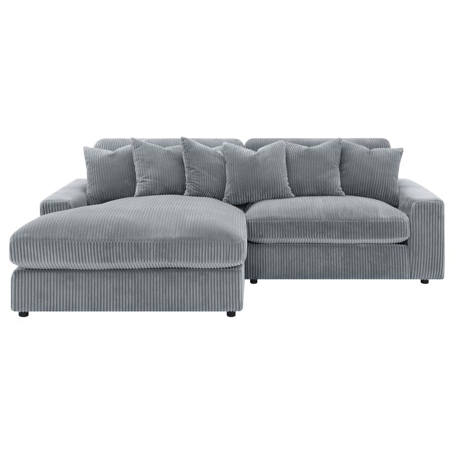 Blaine Upholstered Reversible Chaise Sectional Sofa Fog-zoom-9