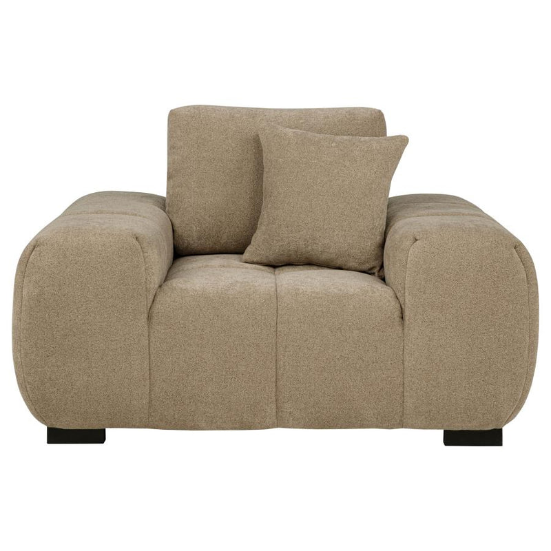 Octavia Upholstered Track Arm Accent Chair Camel-zoom-