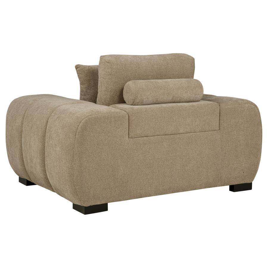 Octavia Upholstered Track Arm Accent Chair Camel-4