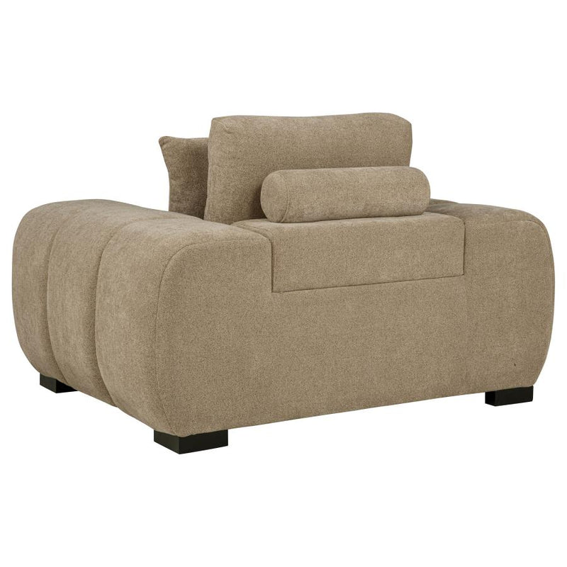 Octavia Upholstered Track Arm Accent Chair Camel-zoom-