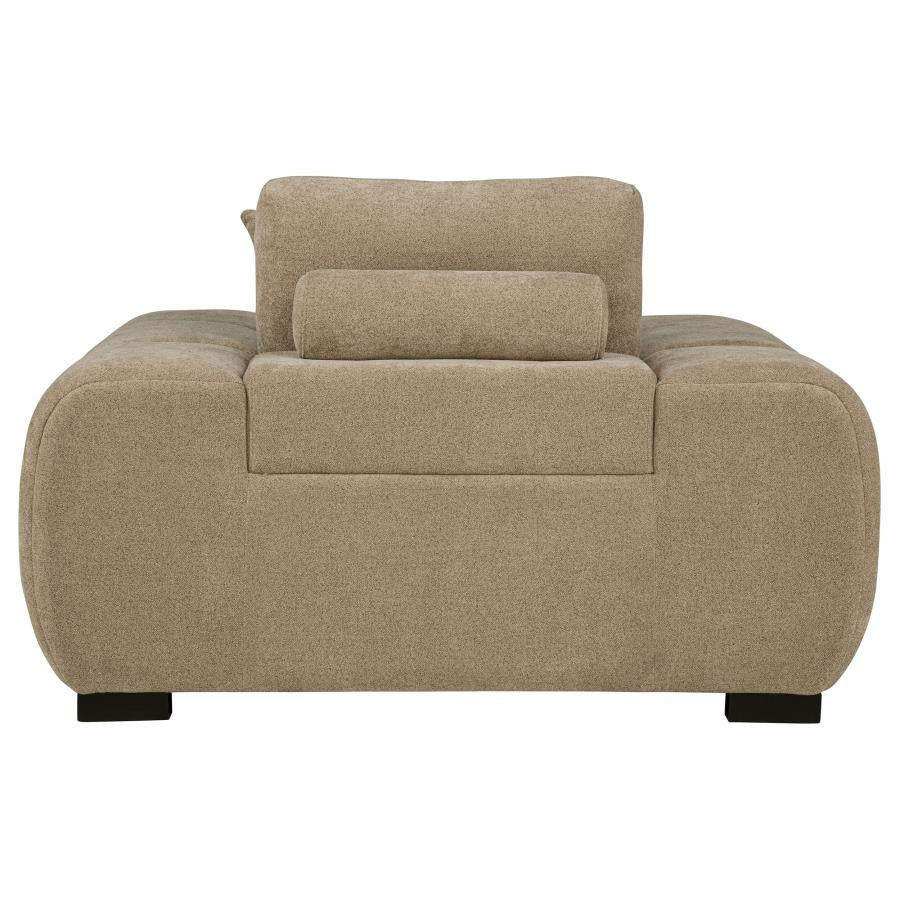 Octavia Upholstered Track Arm Accent Chair Camel-zoom-5