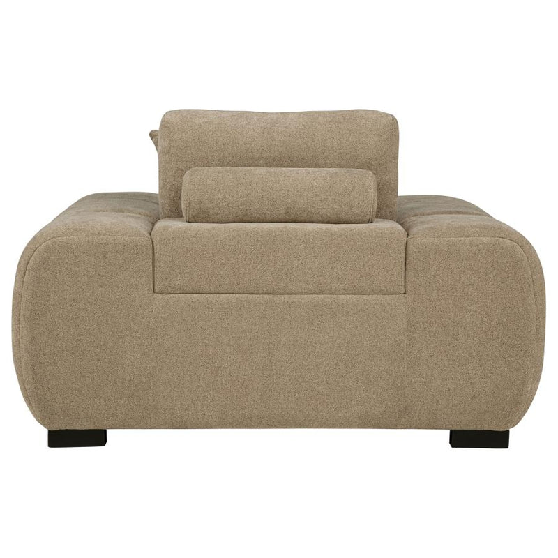 Octavia Upholstered Track Arm Accent Chair Camel-zoom-