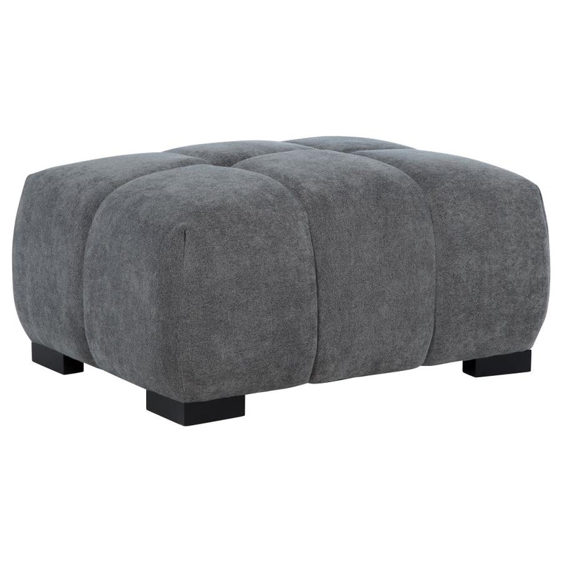 Octavia Upholstered Rectangular Ottoman Charcoal Grey-zoom-