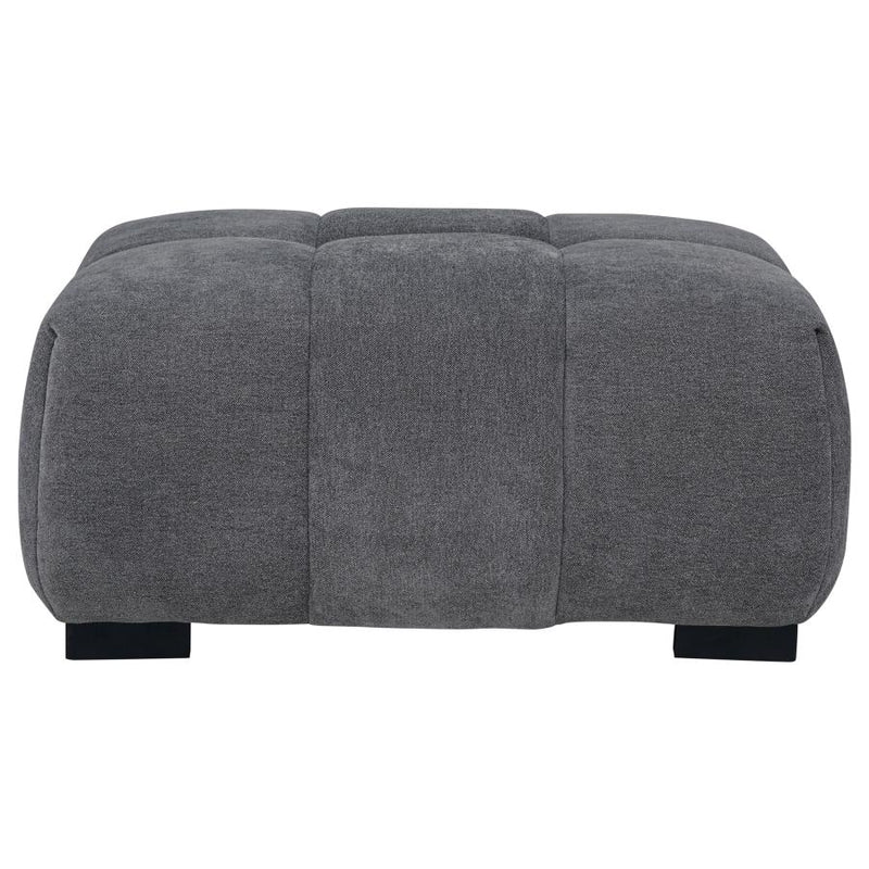 Octavia Upholstered Rectangular Ottoman Charcoal Grey-zoom-