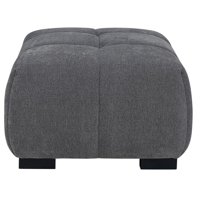 Octavia Upholstered Rectangular Ottoman Charcoal Grey-zoom-