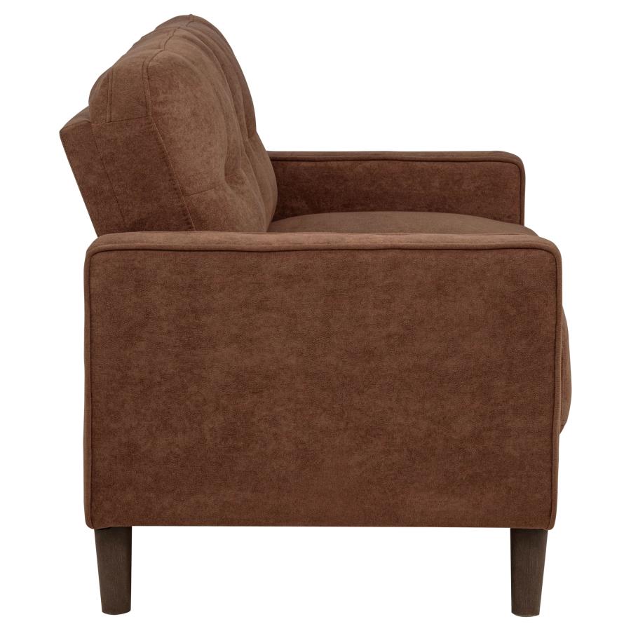 Bowen II 2-piece Fabric Upholstered Track Arm Sofa Set Rust-zoom-10