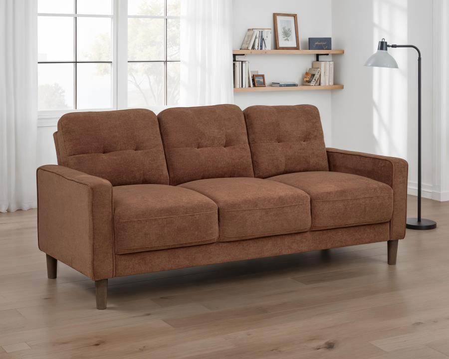 Bowen II Fabric Upholstered Track Arm Sofa Rust-2