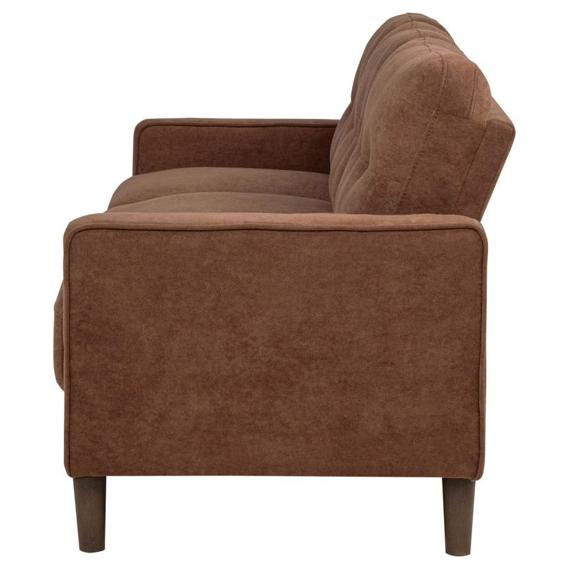 Bowen II Fabric Upholstered Track Arm Sofa Rust-zoom-