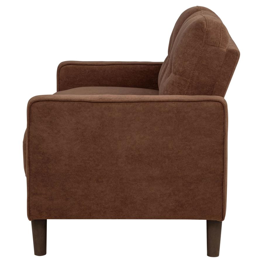 Bowen II Fabric Upholstered Track Arm Loveseat Rust-5