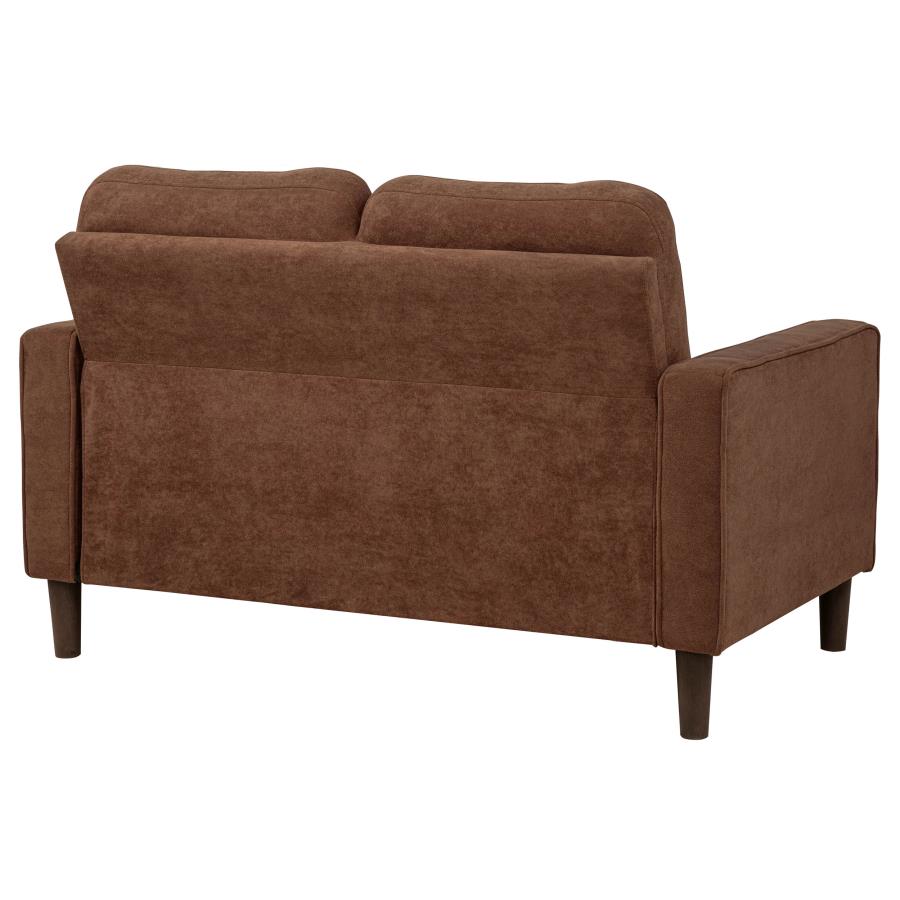 Bowen II Fabric Upholstered Track Arm Loveseat Rust-7
