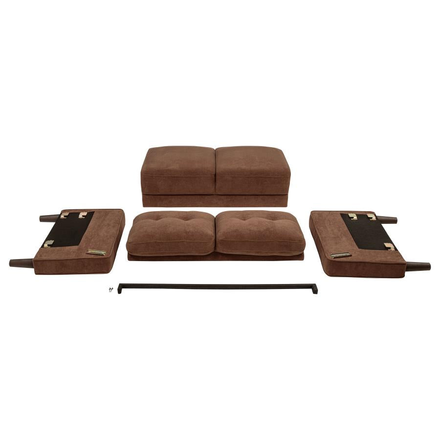 Bowen II Fabric Upholstered Track Arm Loveseat Rust-zoom-9
