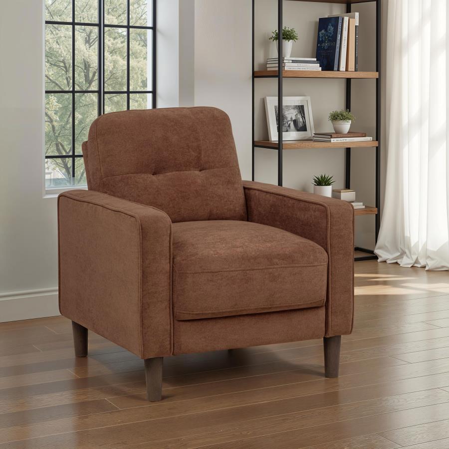Bowen II Fabric Upholstered Track Arm Accent Chair Rust-zoom-2