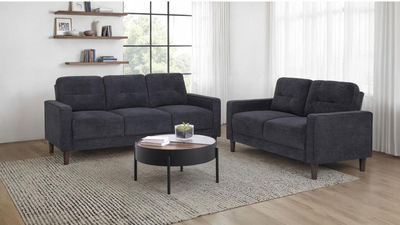 Bowen II 2-piece Upholstered Track Arm Sofa Set Steel Grey-zoom-