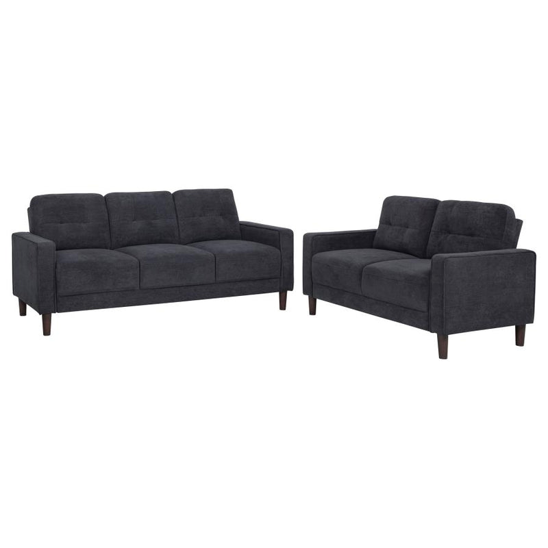 Bowen II 2-piece Upholstered Track Arm Sofa Set Steel Grey-zoom-
