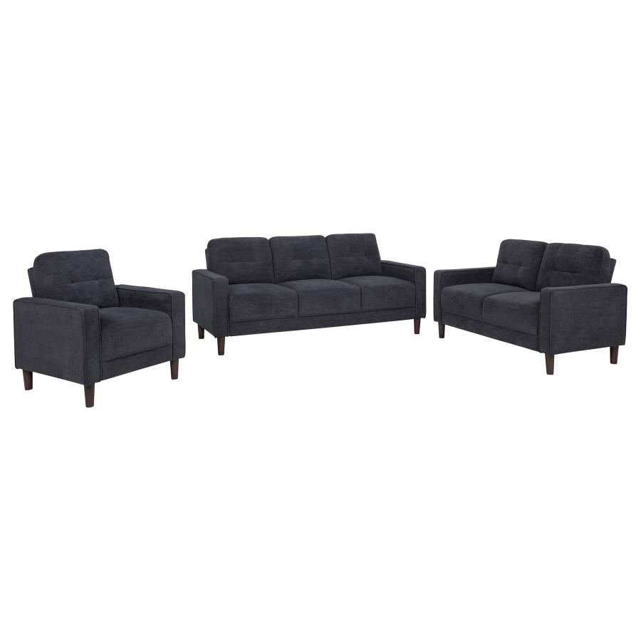 Bowen II 3-piece Upholstered Track Arm Sofa Set Steel Grey-zoom-2