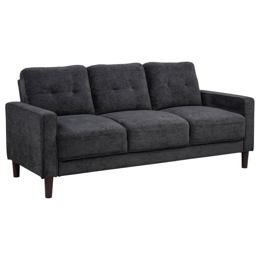 Bowen II Fabric Upholstered Track Arm Sofa Steel Grey-1