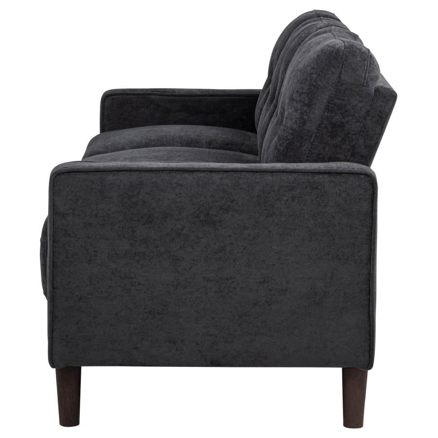 Bowen II Fabric Upholstered Track Arm Sofa Steel Grey-zoom-5