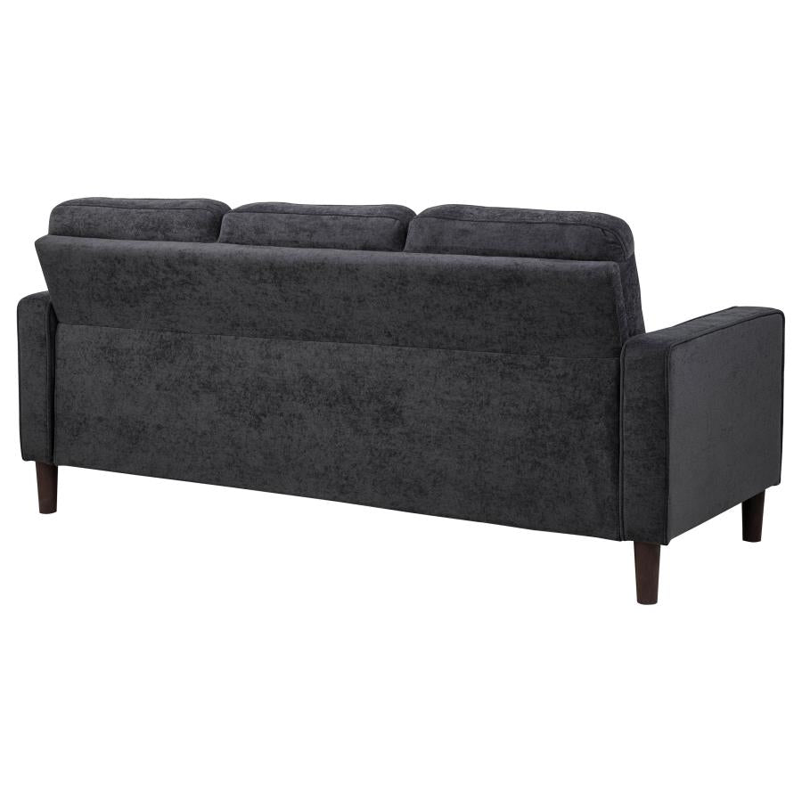 Bowen II Fabric Upholstered Track Arm Sofa Steel Grey-7