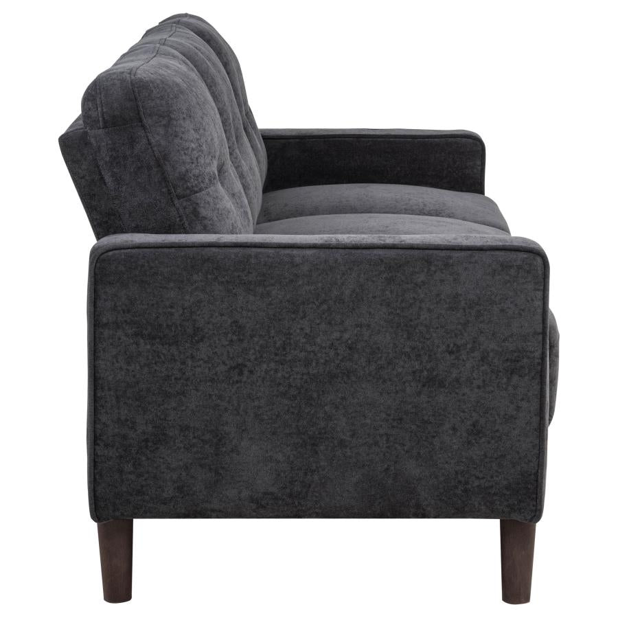 Bowen II Fabric Upholstered Track Arm Sofa Steel Grey-zoom-8