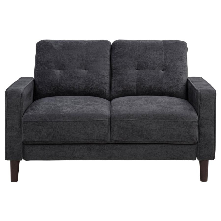 Bowen II Fabric Upholstered Track Arm Loveseat Steel Grey-zoom-3