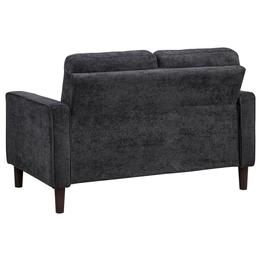 Bowen II Fabric Upholstered Track Arm Loveseat Steel Grey-6
