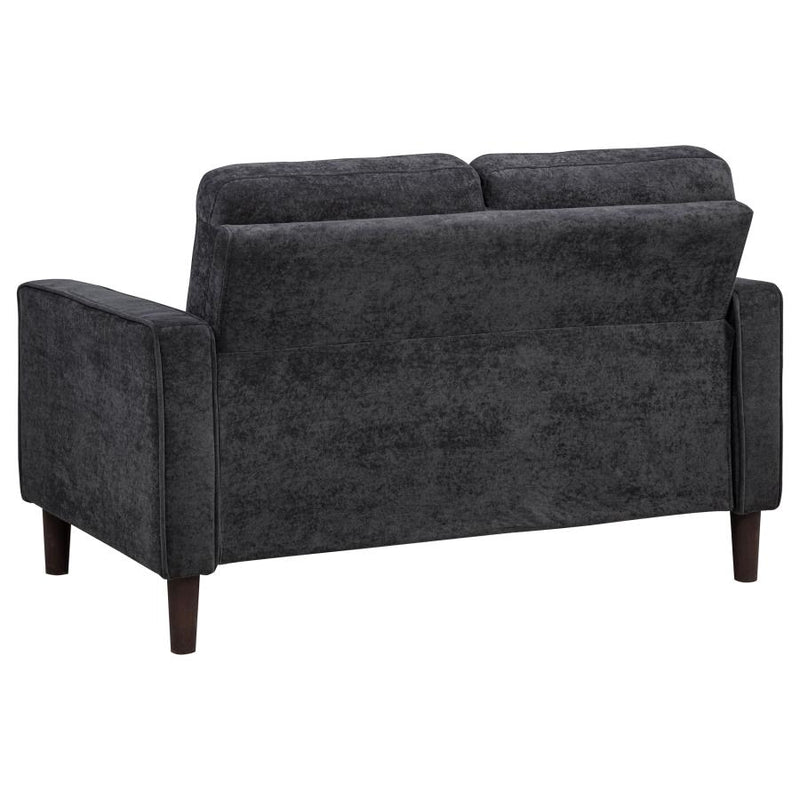 Bowen II Fabric Upholstered Track Arm Loveseat Steel Grey-zoom-
