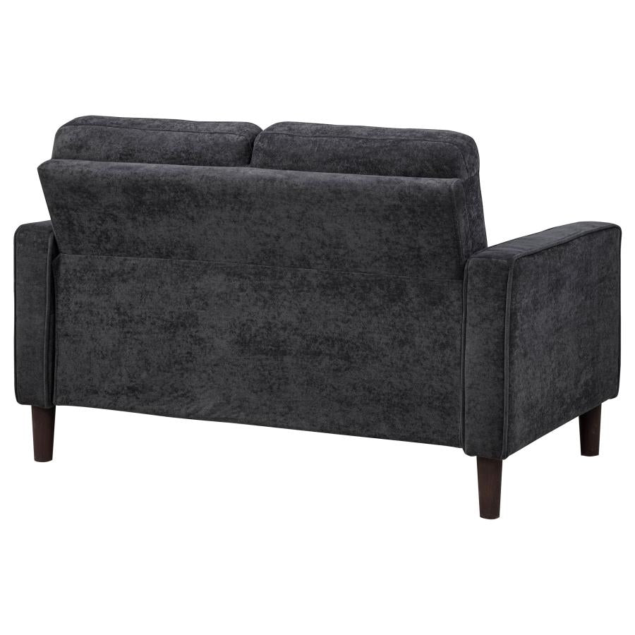 Bowen II Fabric Upholstered Track Arm Loveseat Steel Grey-7