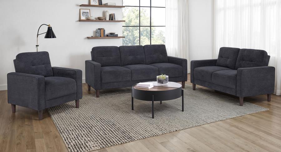 Bowen II Fabric Upholstered Track Arm Loveseat Steel Grey-zoom-12