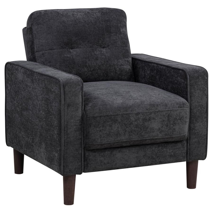 Bowen II Fabric Upholstered Track Arm Chair Steel Grey-zoom-1