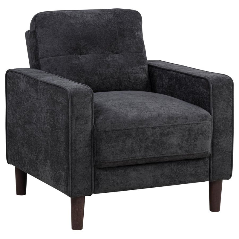 Bowen II Fabric Upholstered Track Arm Chair Steel Grey-zoom-