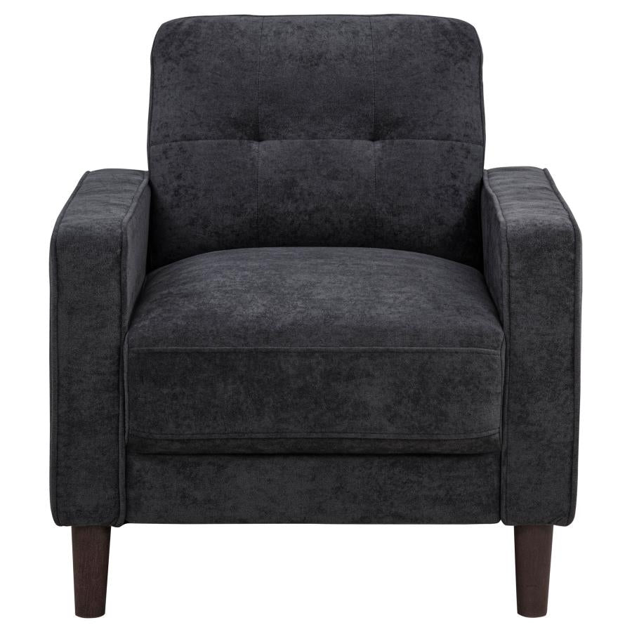 Bowen II Fabric Upholstered Track Arm Chair Steel Grey-zoom-3