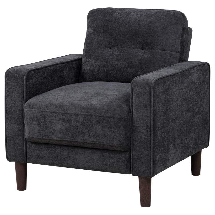 Bowen II Fabric Upholstered Track Arm Chair Steel Grey-4