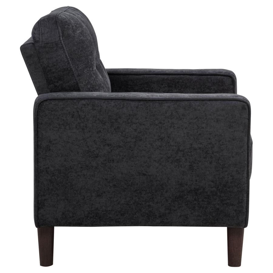 Bowen II Fabric Upholstered Track Arm Chair Steel Grey-zoom-8