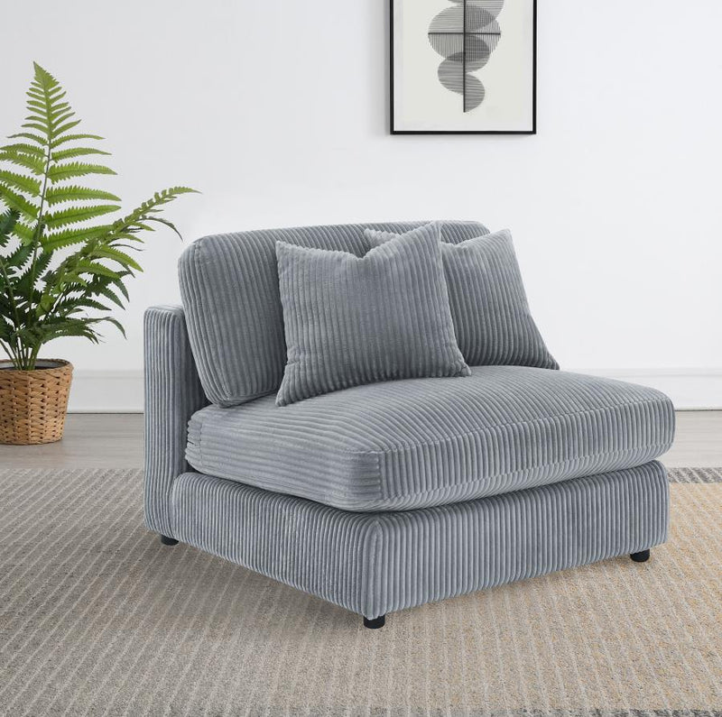 Blaine Upholstered Armless Chair Fog-zoom-