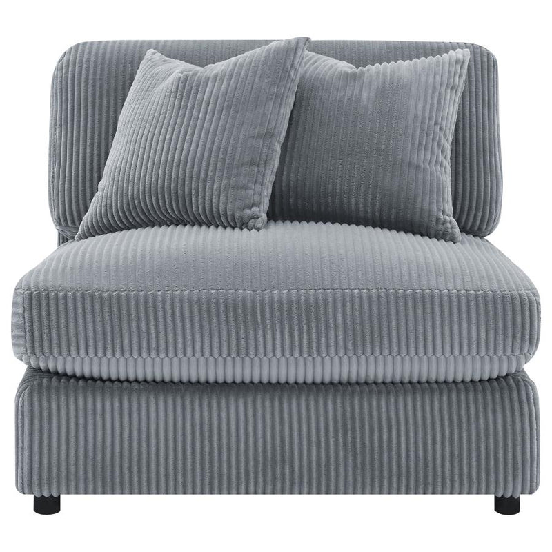Blaine Upholstered Armless Chair Fog-zoom-