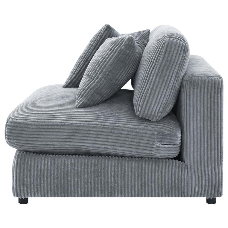 Blaine Upholstered Armless Chair Fog-zoom-