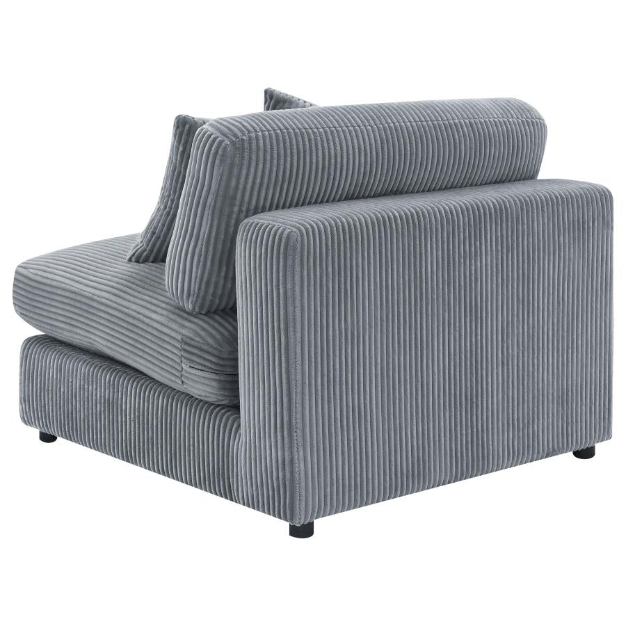 Blaine Upholstered Armless Chair Fog-6