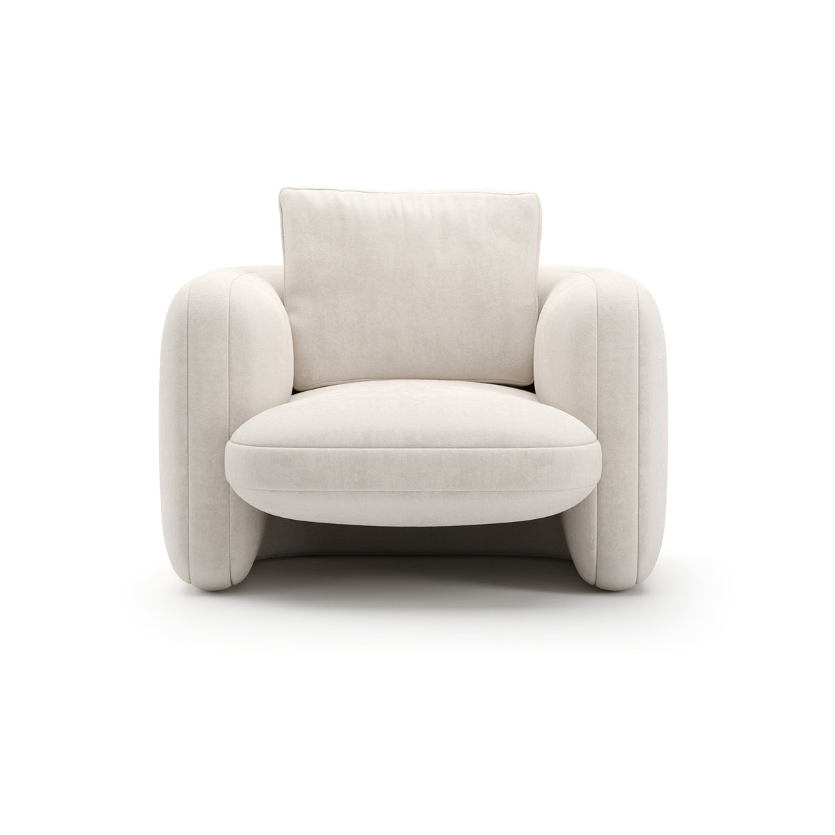 Caracole Overlap Accent Chair – front view – Lusso Furniture Miami