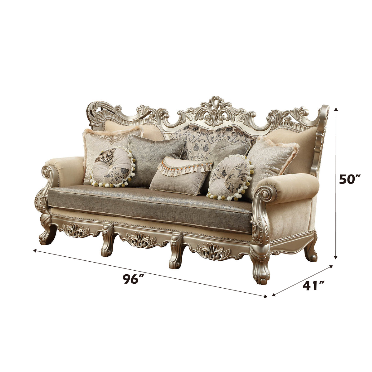 ACME Ranita Sofa – back view – Lusso Furniture Miami