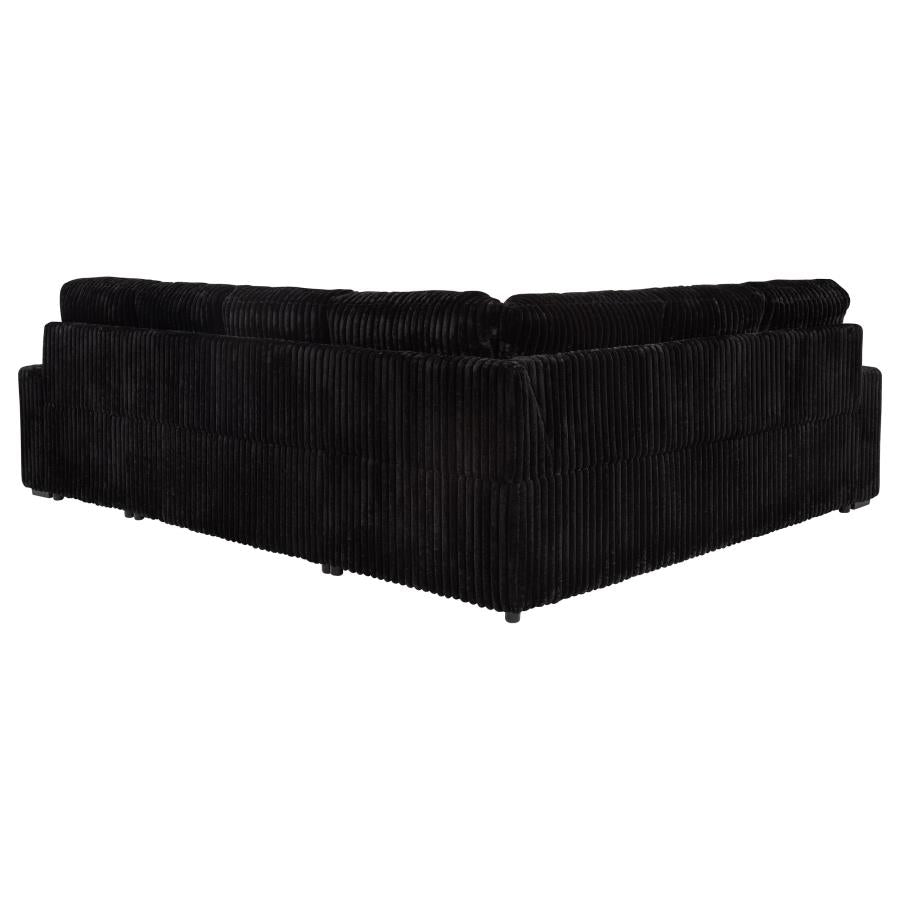 Devonshire Sleeper Sectional Sofa Storage Chaise Black-zoom-12