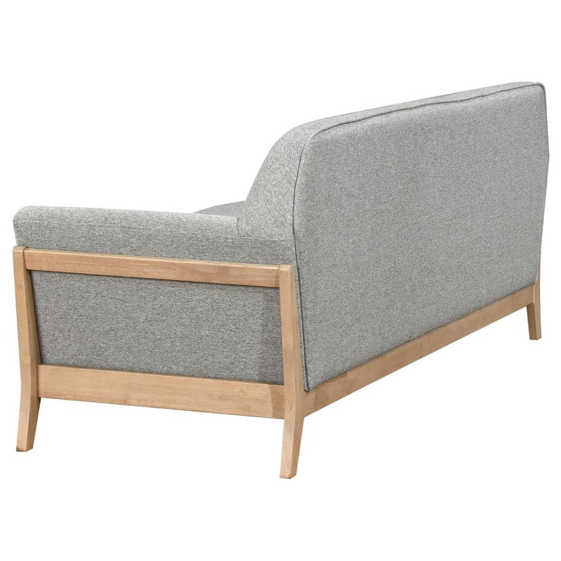 Vaughn 2-piece Fabric Upholstered Flared Arm Sofa Set Grey-zoom-